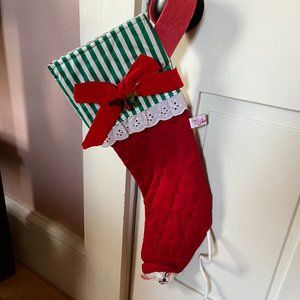 Annalee Christmas Stocking w/Peek a Boo White Mouse 1993